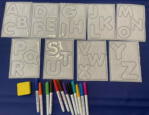Reusable Coloring Pads for the alphabet