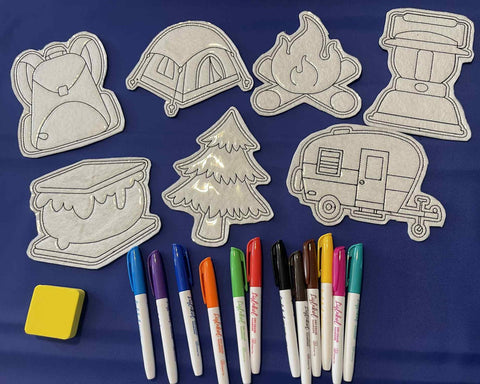 Reusable Coloring Pads for camping