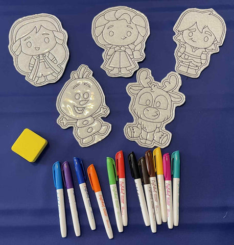 Reusable Coloring Pads for frozen