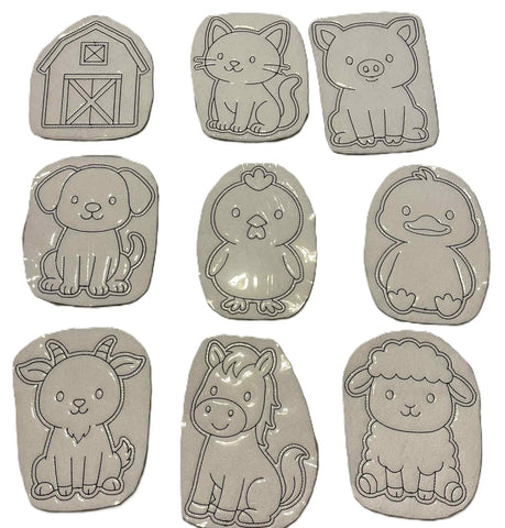 Reusable Coloring Pads for Kids Farm Animals