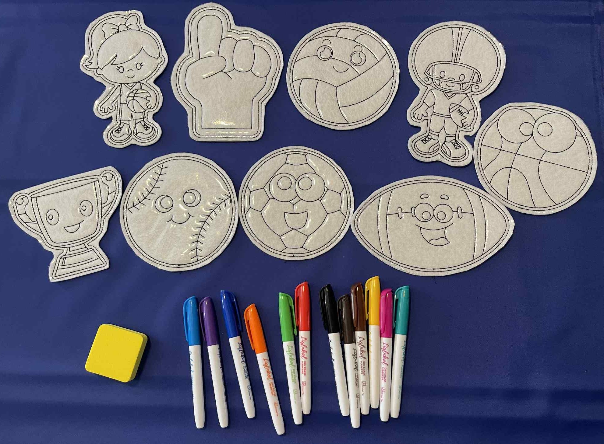 Reusable Coloring Pads for sports