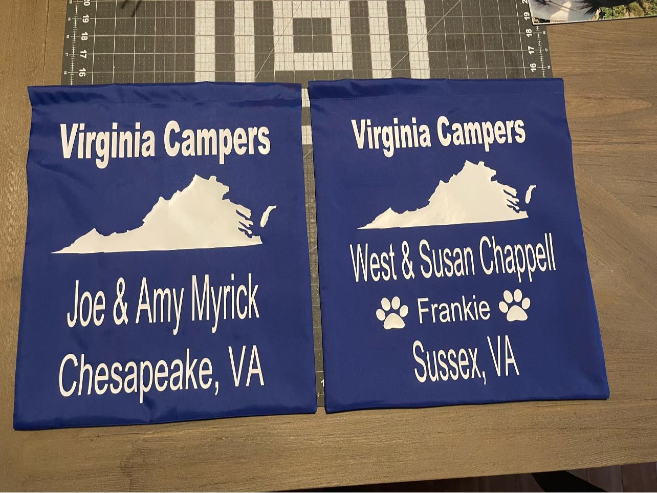 Virginia Campers Campsite Flag Double Sided