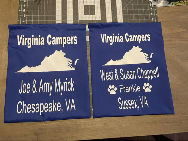 Virginia Campers Campsite Flag Double Sided